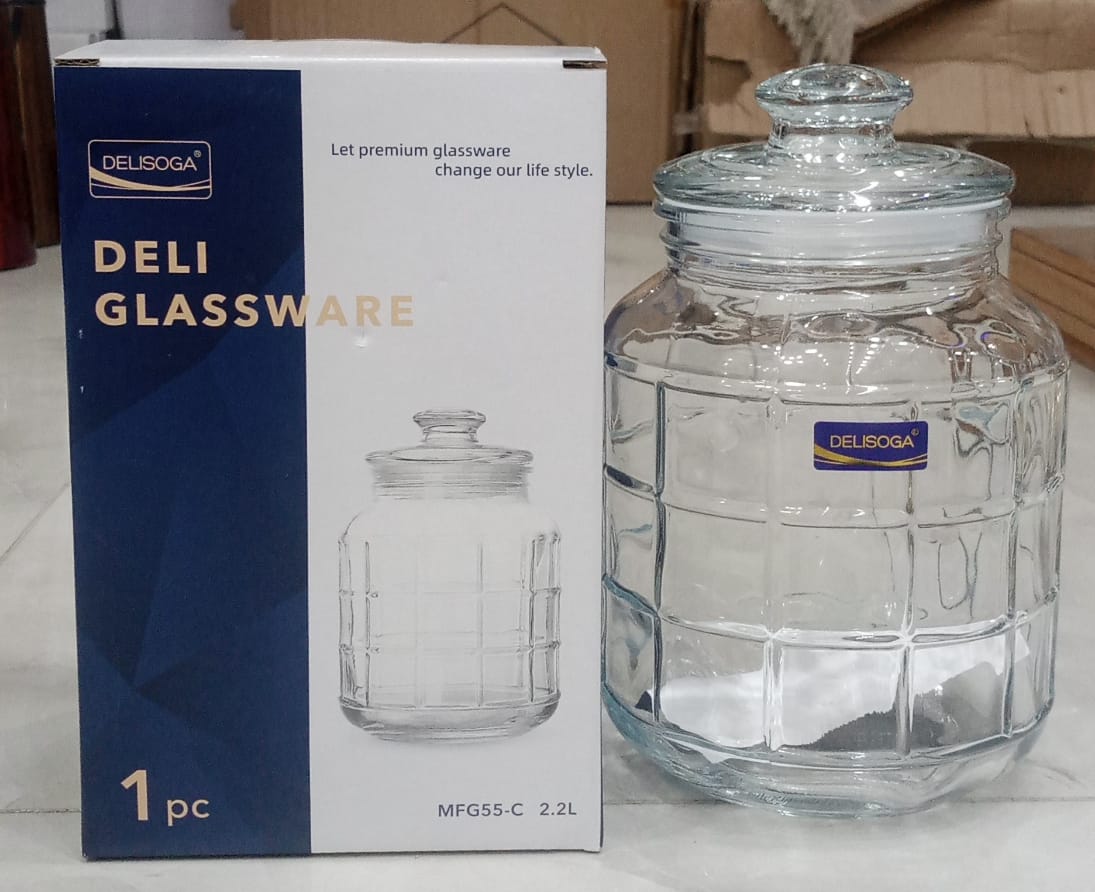 Delisoga Airtight Glass Storage Jar