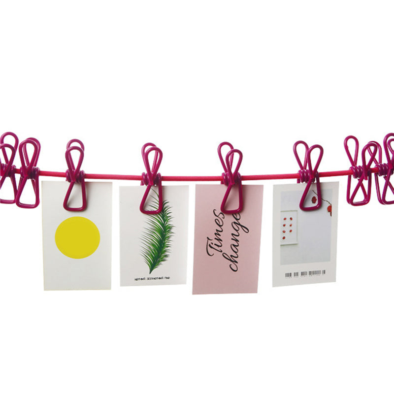 Clothes Drying Rope With 12 Clips