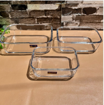 Set of 3 Stackable Trays & Bowls – Microwave Safe Dishes