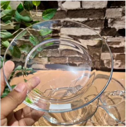 6-Piece Clear Glass Deep Plate Set