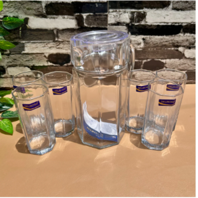 7-Piece Clear Glass Water Set