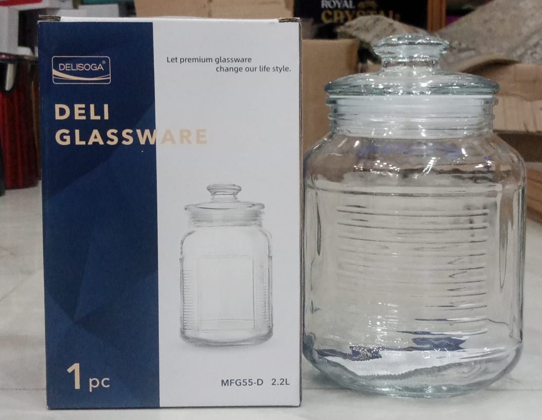 Delisoga Airtight Glass Storage Jar