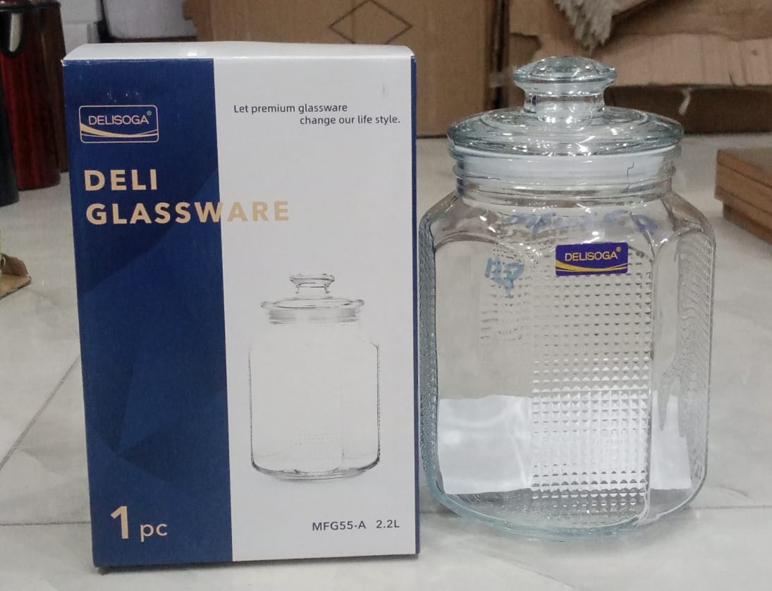 Delisoga Airtight Glass Storage Jar