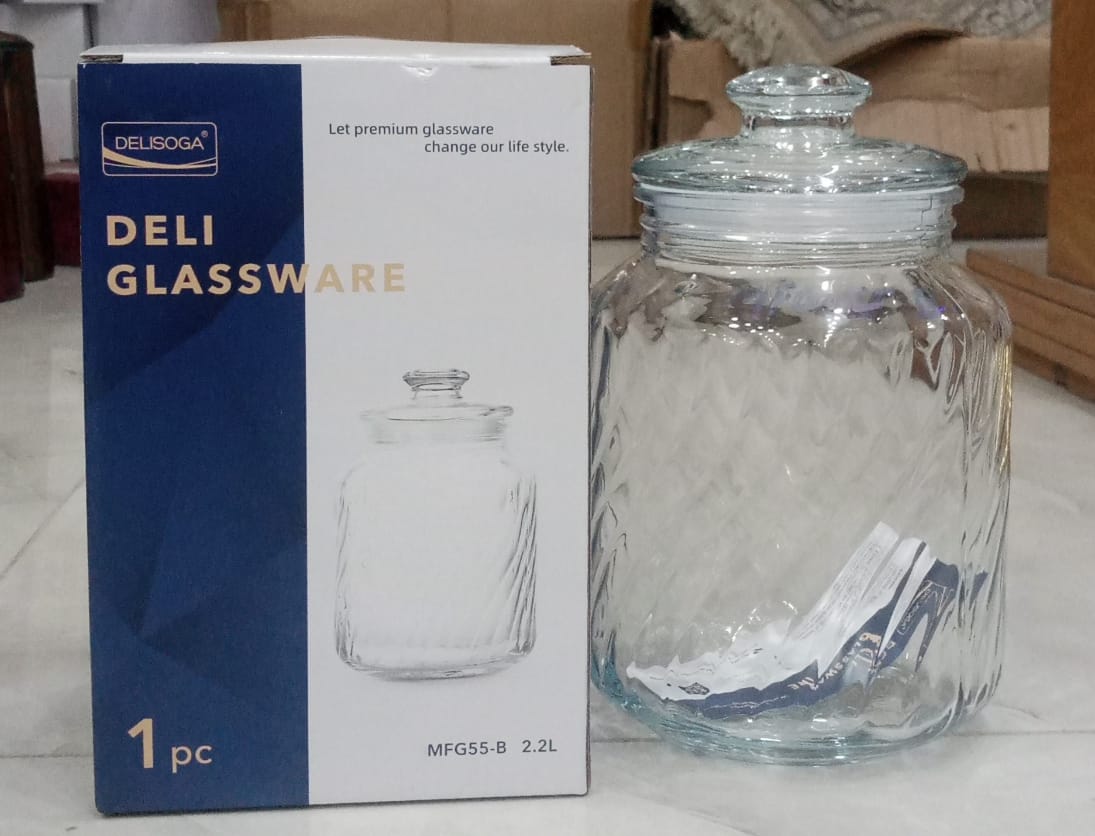 Delisoga Airtight Glass Storage Jar
