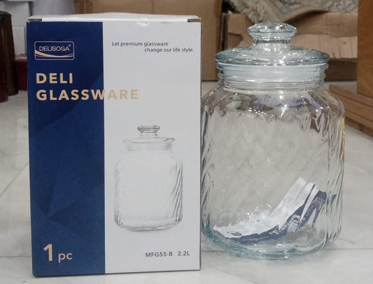 Delisoga Airtight Glass Storage Jar