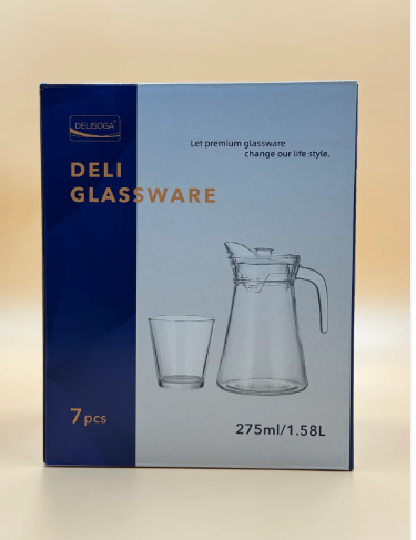 7-Piece DELISOGA Fine Glass Water Set