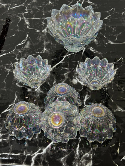 Kitchen Krown 7-Piece Tinted Glass Dessert Bowl Set