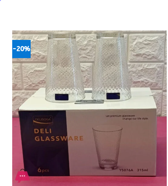 Delisoga Y5076A Premium Glass Tumbler Set – 6pcs