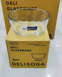 Set of 3 Large 10-Inch Glass Serving Bowls