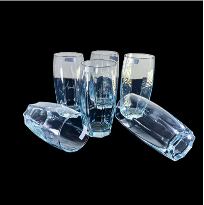 Elegant Transparent Glass Tumbler – 6 piece set