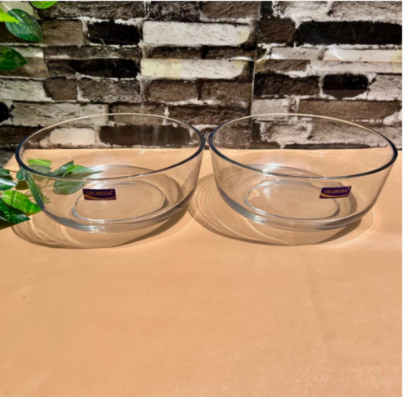 Set of 3 Large 10-Inch Glass Serving Bowls