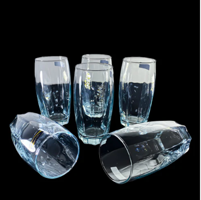 Elegant Transparent Glass Tumbler – 6 piece set