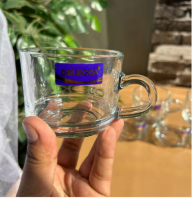 6-Piece Transparent Glass Tea & Coffee Mug Set