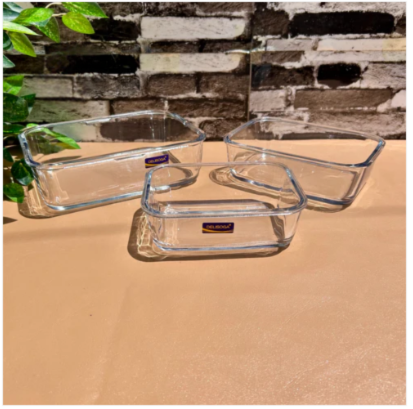 Set of 3 Stackable Trays & Bowls – Microwave Safe Dishes