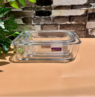 Set of 3 Stackable Trays & Bowls – Microwave Safe Dishes