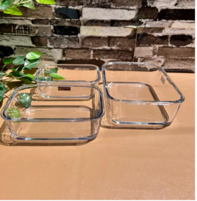Set of 3 Stackable Trays & Bowls – Microwave Safe Dishes