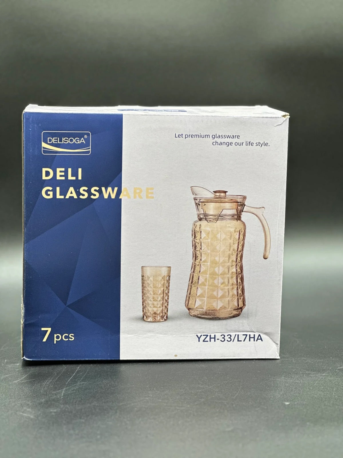 Kitchen Krown 7-Piece Golden Water Glass Set