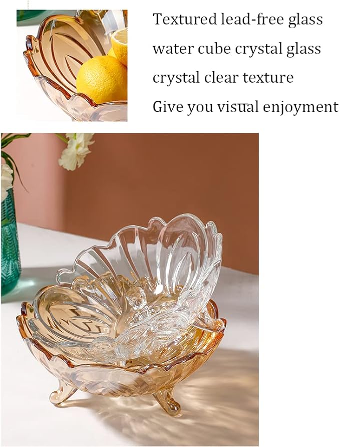 Kitchen Krown 7-Piece Glass Golden Bowl Set