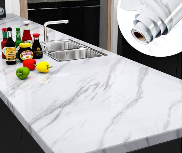 4 Pcs Deal Marble Sheets Waterproof Self Adhesive Marble Sticker Sheet